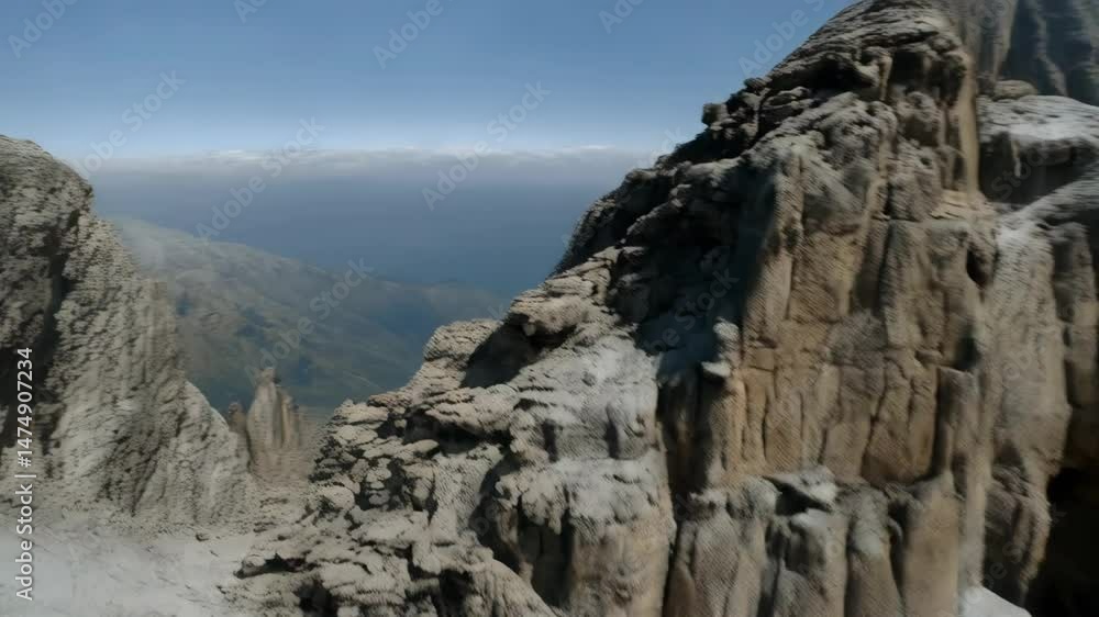 Scenic mountain peaks under a blue sky, showcasing dramatic rock formations and rugged landscapes for hiking and outdoor adventures. Scenic mountain peaks under a blue sky, showcasing dramatic rock formations and rugged landscapes for hiking and outdoor adventures.
