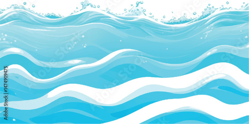 A serene watercolor ocean landscape with pastel blue and green abstract waves. Ideal for art prints, website headers, and peaceful branding.
