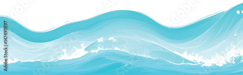 A peaceful abstract ocean painting in aqua, blue, and green watercolor tones. Great for wallpapers, branding, and digital design work.

