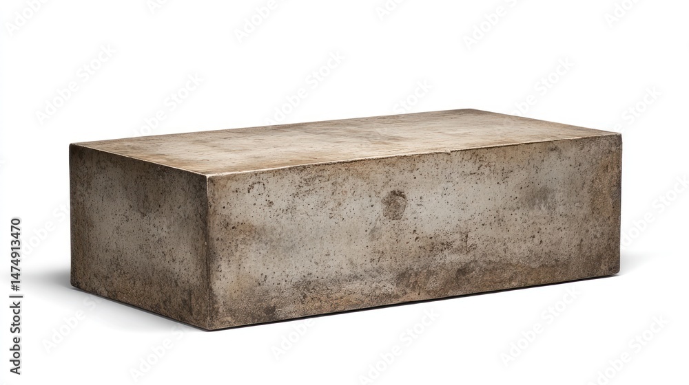 A Rectangular Concrete Block: Minimalist Sculpture A Rectangular Concrete Block: Minimalist Sculpture