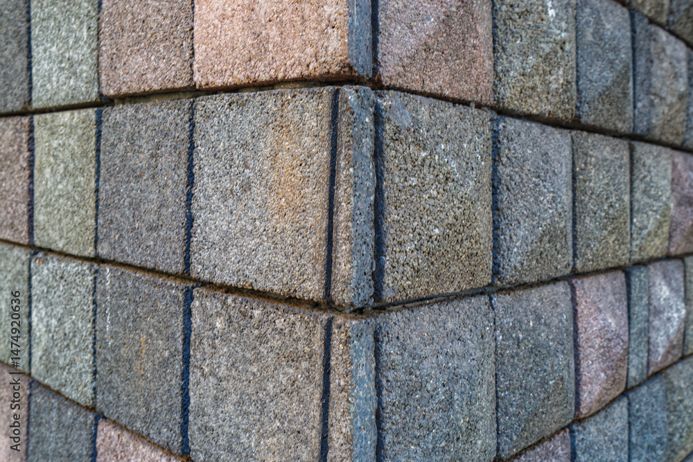Fototapeta premium Background of an Old Brick Corner Wall.