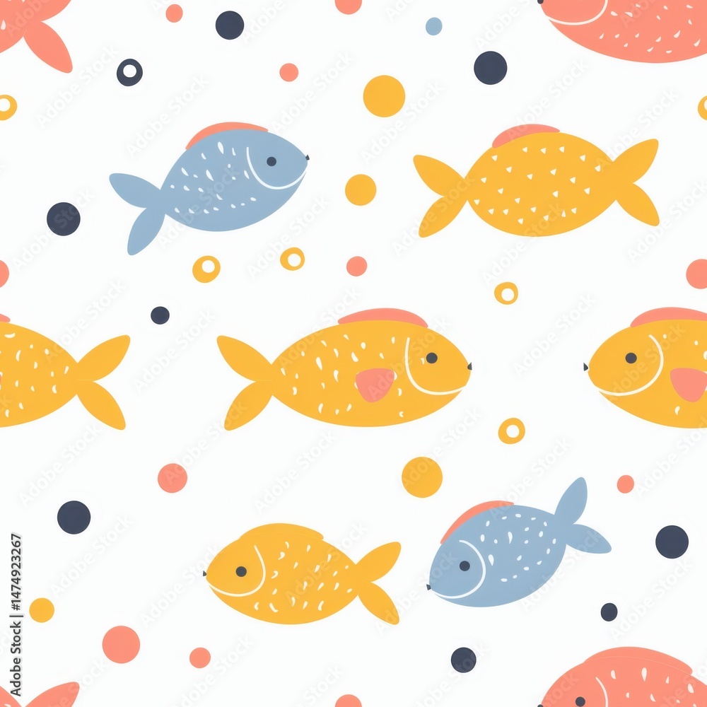 Naklejka premium seamless minimal doodle pattern of abstract sea creatures and coral shapes, soft beige and aqua color palette
