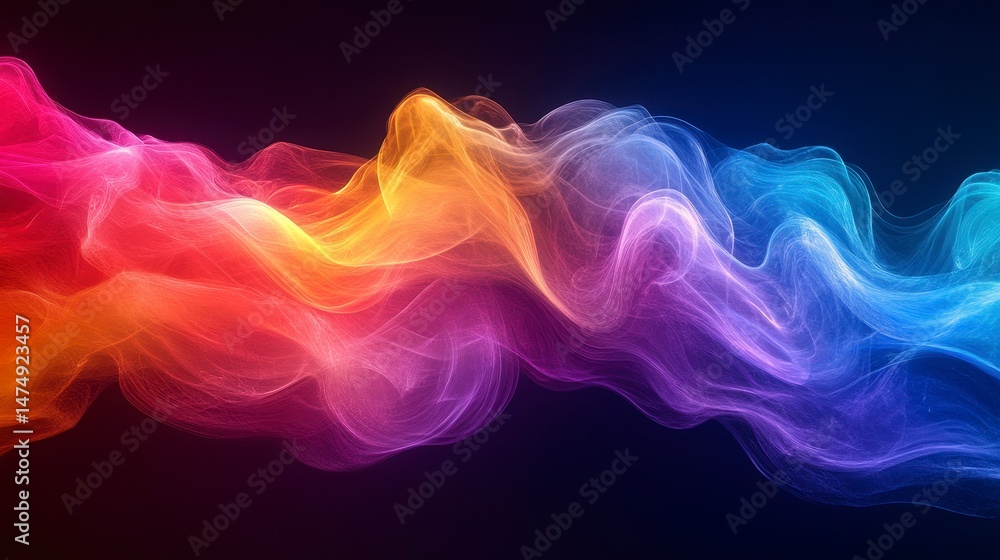Fototapeta premium Colorful smoke waves