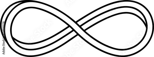 Rubber B Twist Line Art Vector Illustration