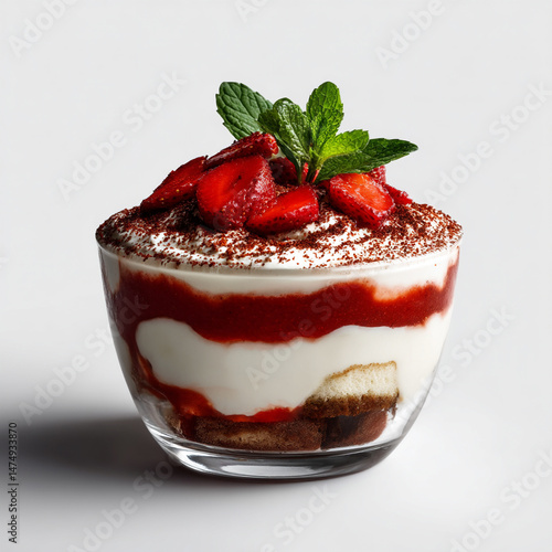 dessert with strawberry