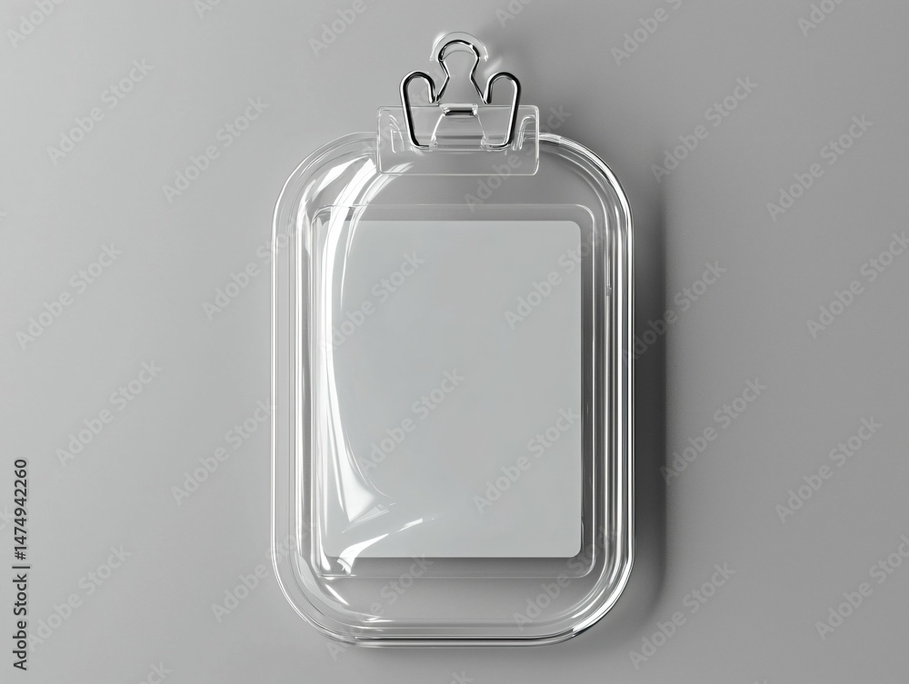 Obraz premium Clear ID Holder Mockup