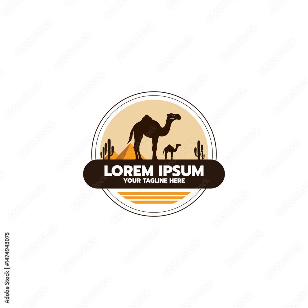 Camel Graphic Silhouette Logo Design vector Camel Graphic Silhouette Logo Design vector