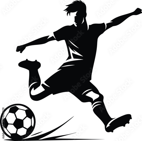 Kicking Soccer Ball Symbol