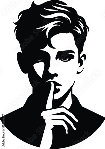Youngster Silence Gesture