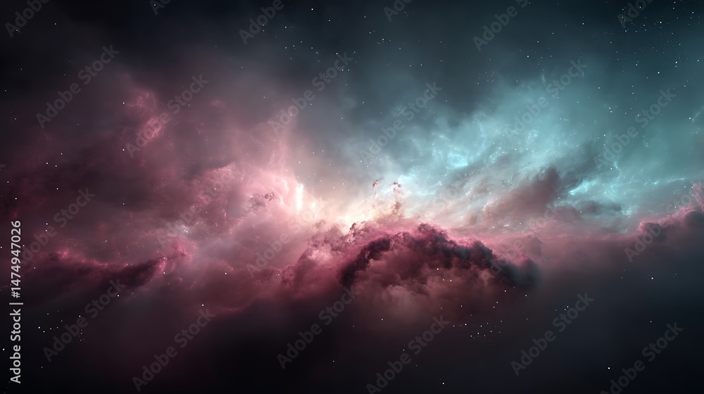 Fototapeta premium Nebulae swirling in space