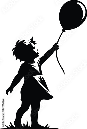 Youngster With Balloon Symbol