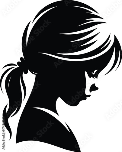 Shy Kid Silhouette Icon