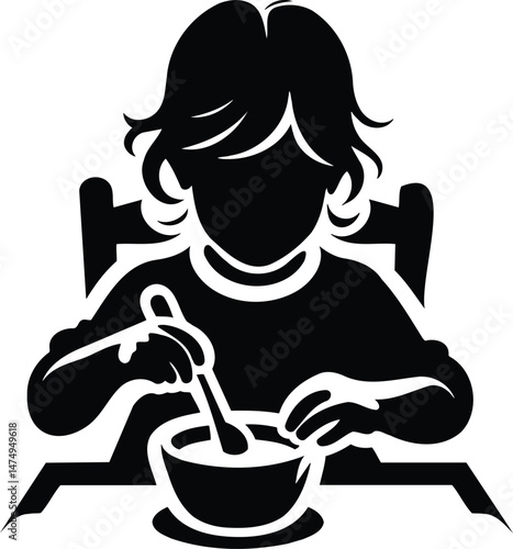 Child Creating Silhouette