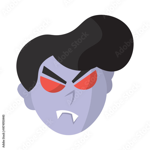 Isolated cute vampire costume avatar Vector