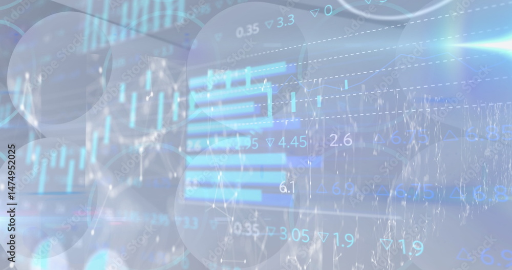 Obraz premium Image of data processing over white background