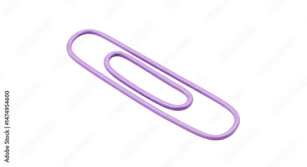 Isolated Purple Paper Clip Isolated Purple Paper Clip