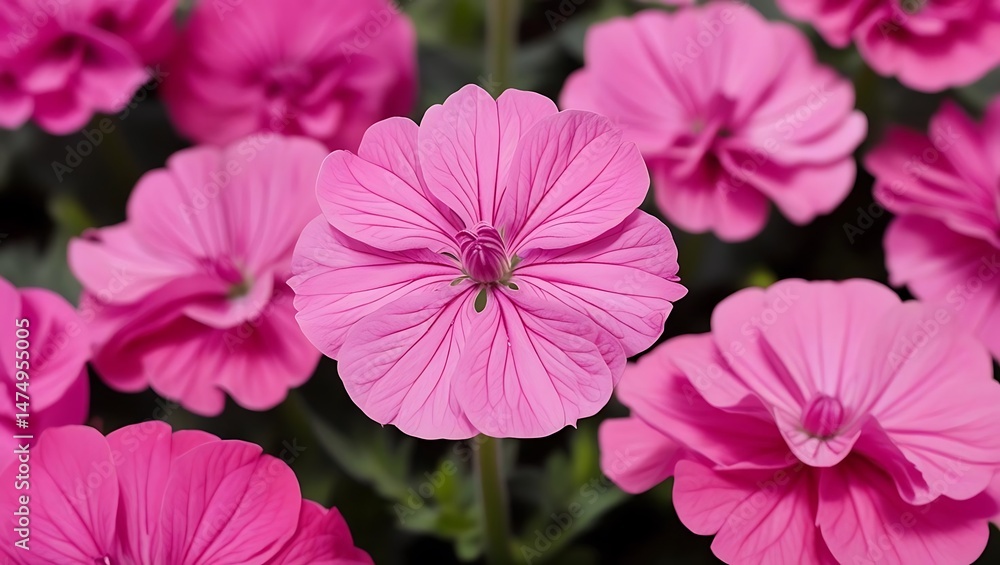Fototapeta premium pink Geranium flower in garden