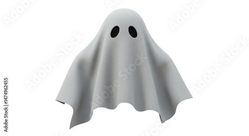 Isolated Spooky Ghost Costume