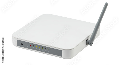 Isolated White Router