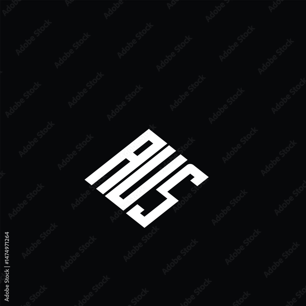 AUS letter logo design on black background. AUS letter logo design on black background.