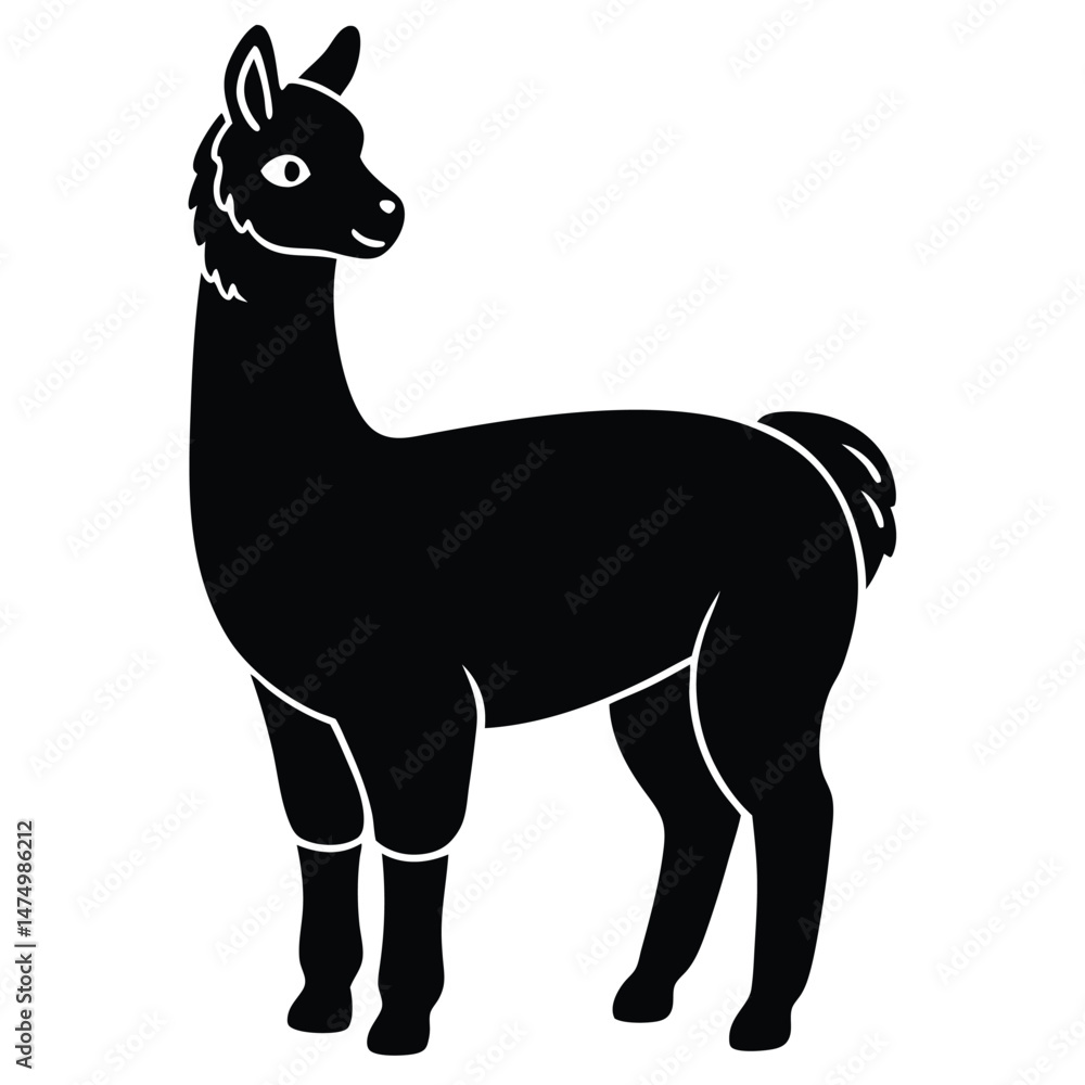 Fototapeta premium Sausage shape Llama character