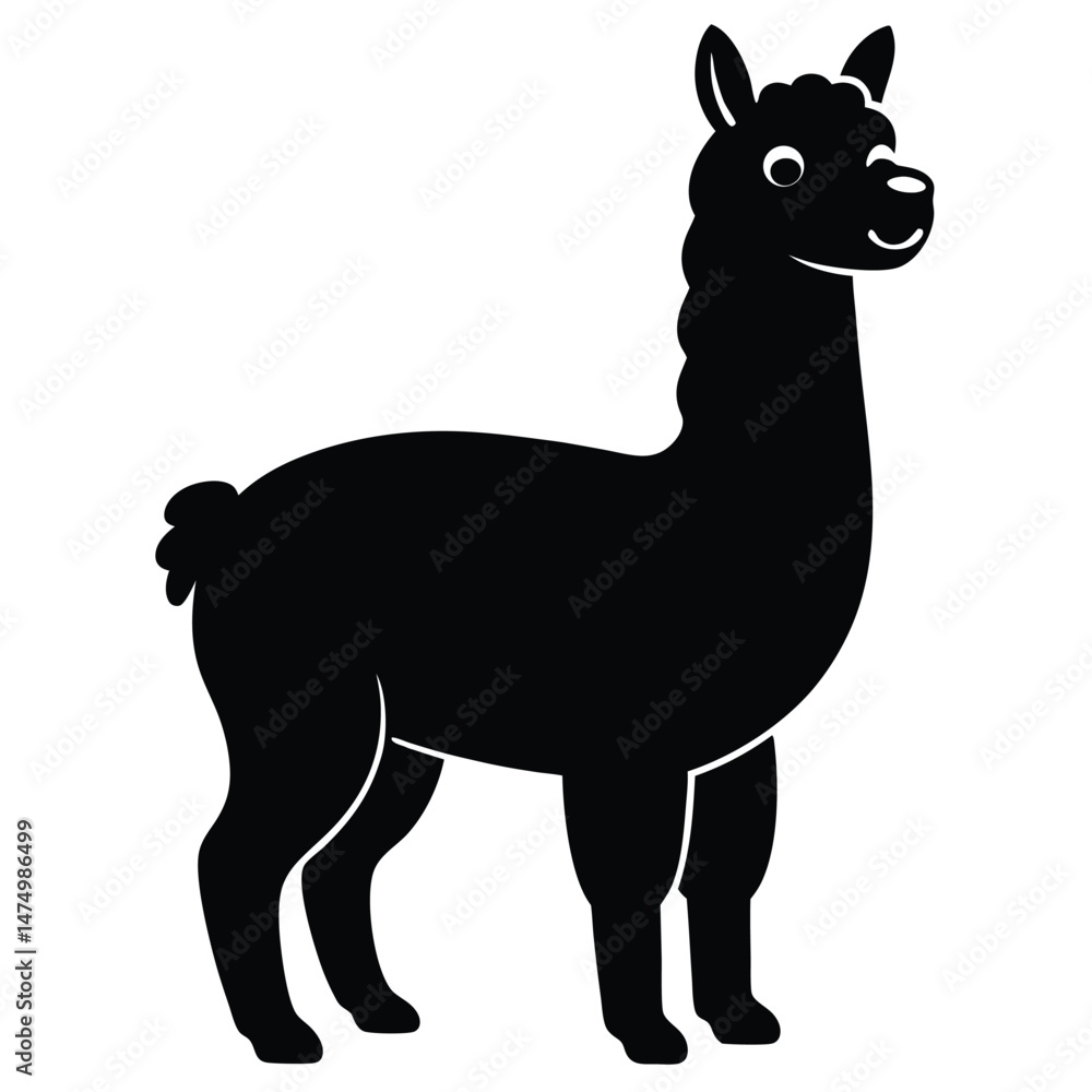 Fototapeta premium Sausage shape Llama character