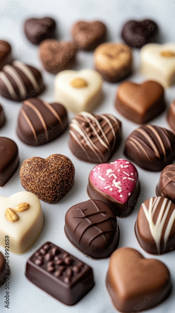 Delightful assortment of handmade chocolates arranged beautifully, perfect for gifting on special occasions Delightful assortment of handmade chocolates arranged beautifully, perfect for gifting on special occasions