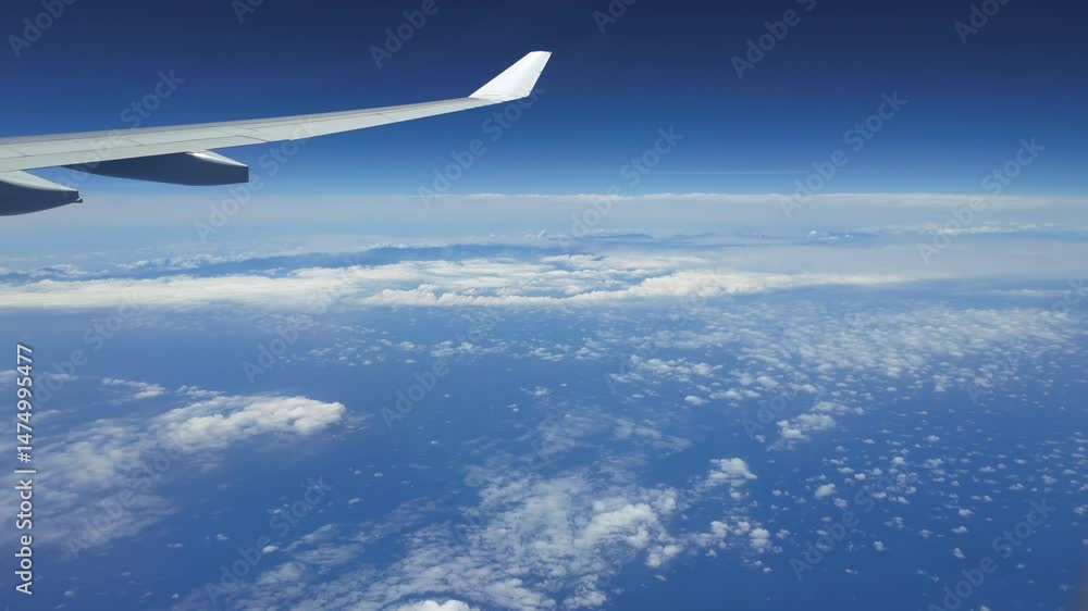 Timelapse Of Sky And Clouds From Airplane Window Video Timelapse Of Sky And Clouds From Airplane Window Video