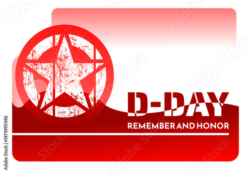 D-Day. Remembrance and Honor – banner, poster, vector illustration