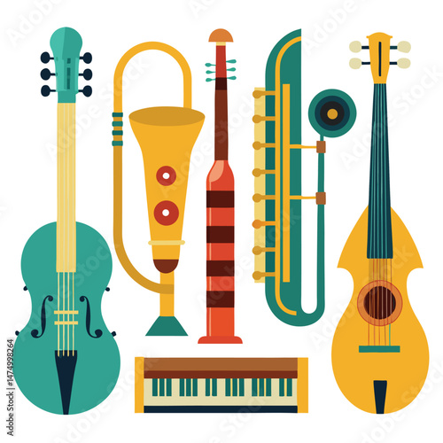 Octave  instrument isolated on white background