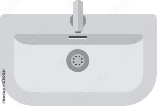Modern sink design in minimalist style with gray tones  