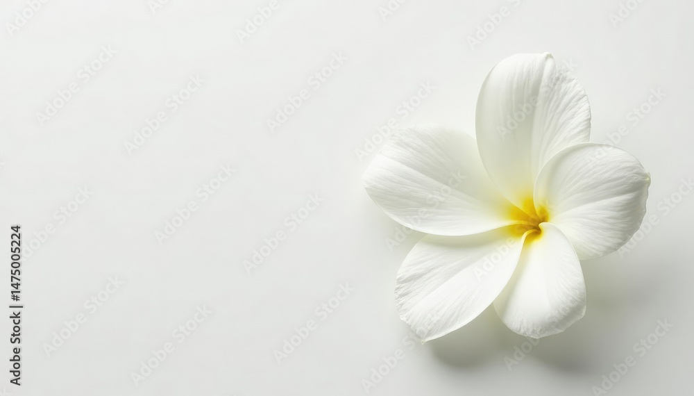 Obraz premium Close-up shot of pristine white petals on a pure white background, delicate, flawless, purity