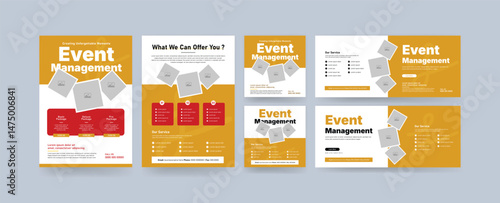 Corporate Events Unlocked: Mastering Business Event Management. Social media post set banner.