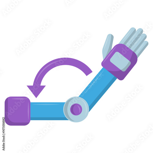 Sensorimotor Skills Concept with Robotic Arm Illustration