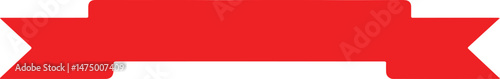  Red ribbon banner silhouette icon vector