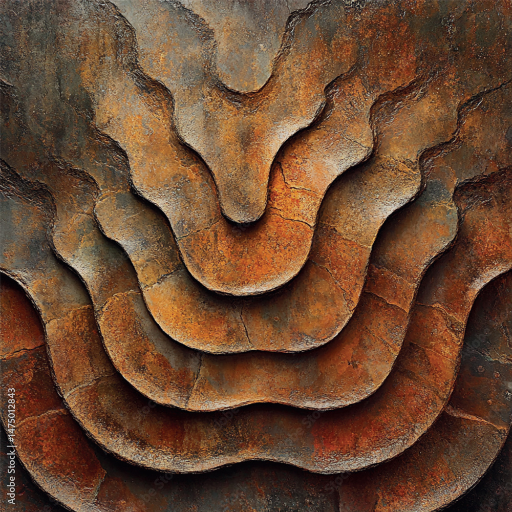 Fototapeta premium image of brown wooden background in the form of waves 