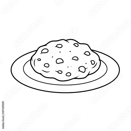 Dessert Cookie on Plate