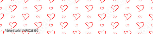 Red heart seamless pattern