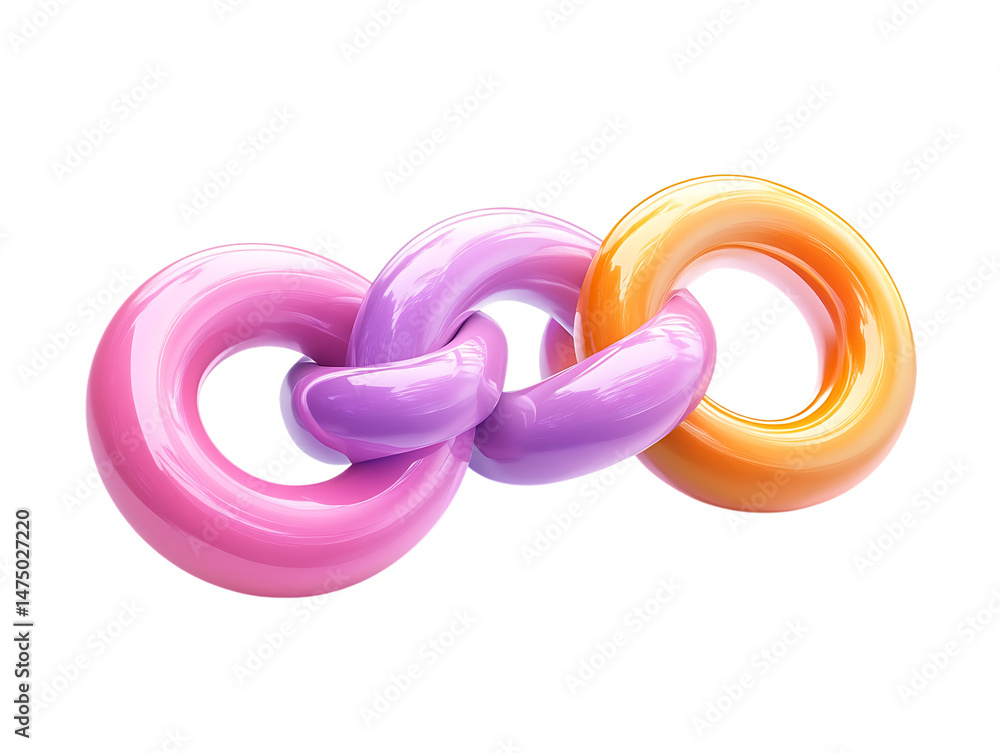 3d Realistic Chain or link Icon on png 3d Realistic Chain or link Icon on png
