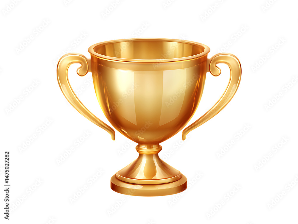 3D Realistic Golden Trophy Cup Illustration 3D Realistic Golden Trophy Cup Illustration