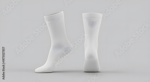 Pair of White Socks Mockup: Clean, Minimalist Design for Branding and Apparel