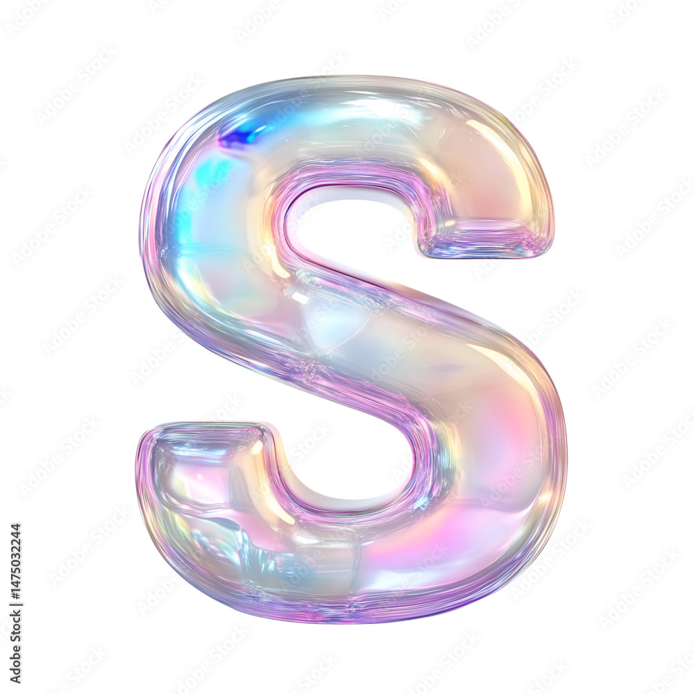Holographic Letter S Alphabet Design Element for Trendy Projects Isolated on Transparent Background PNG Holographic Letter S Alphabet Design Element for Trendy Projects Isolated on Transparent Background PNG