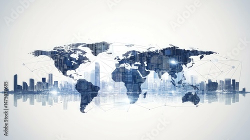 Wallpaper Mural Abstract world map graphic design element Torontodigital.ca