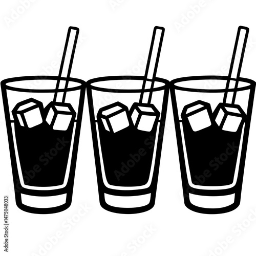 glass of cola and soda