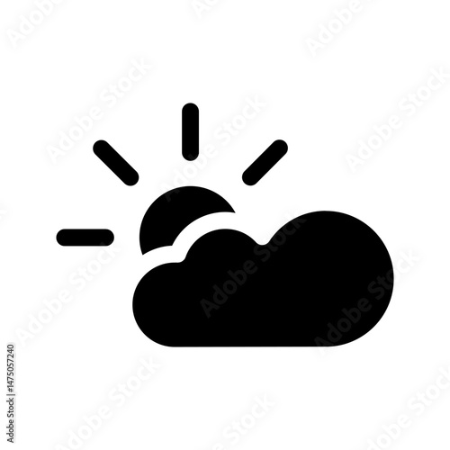 Meteorological weather icons with modern design