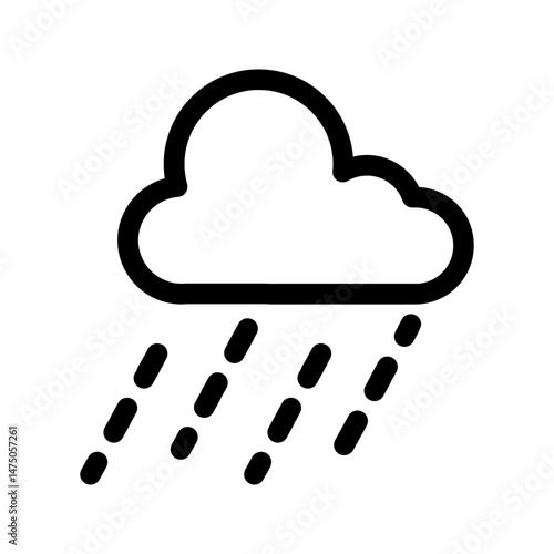 Meteorological weather icons with modern design