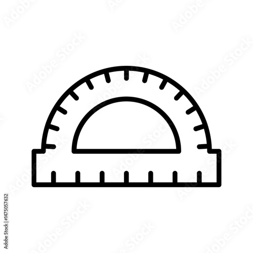 Vector illustration design of ruler bow stationery icon filled in vector illustration, this vector is suitable for icons, logos, illustrations, stickers, books, covers, etc.