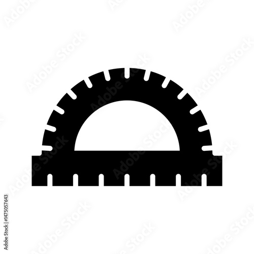 Vector illustration design of ruler bow stationery icon filled in vector illustration, this vector is suitable for icons, logos, illustrations, stickers, books, covers, etc.