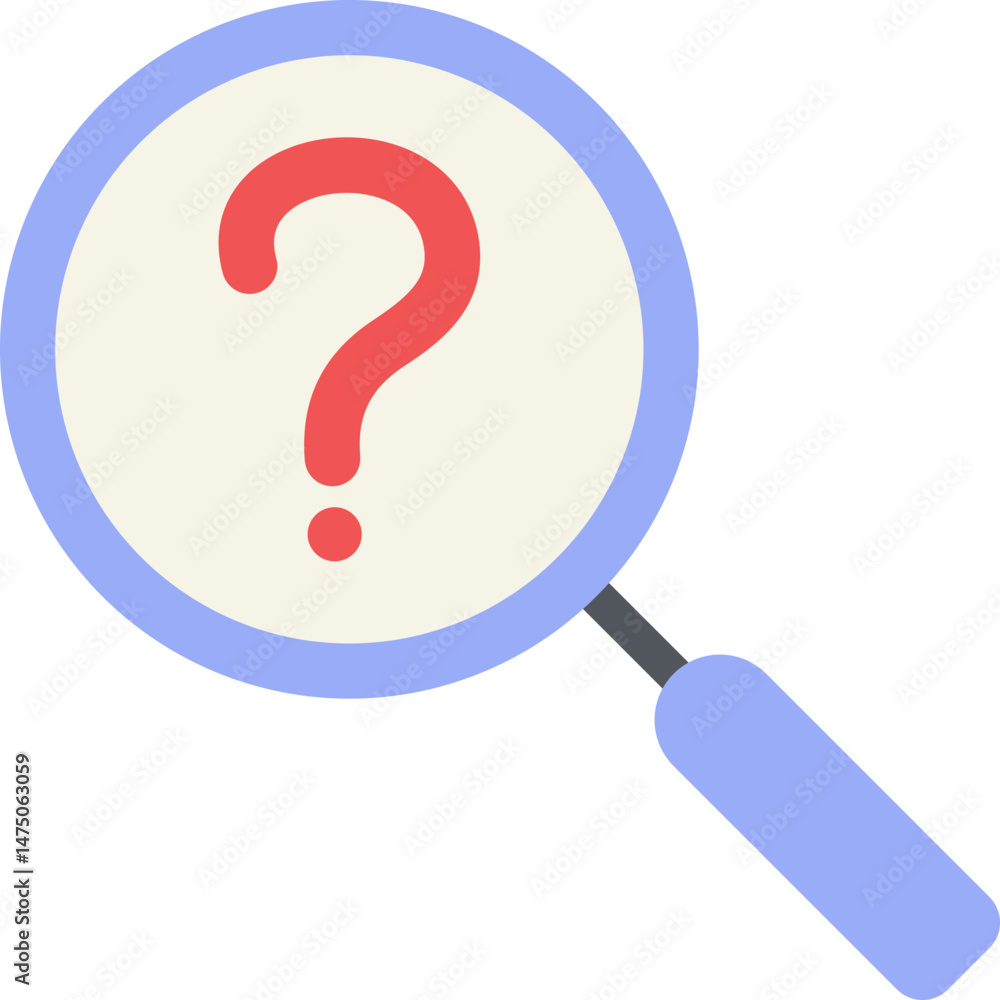 Find Answer Flat Icon Find Answer Flat Icon