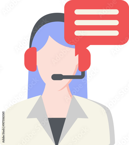 Female Agent Flat Icon